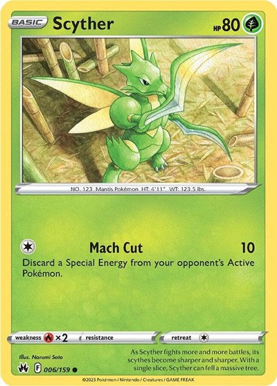 Scyther (Crown Zenith) Light Play Reverse Holofoil
