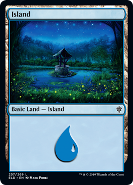 Island (257) (Throne of Eldraine) Light Play