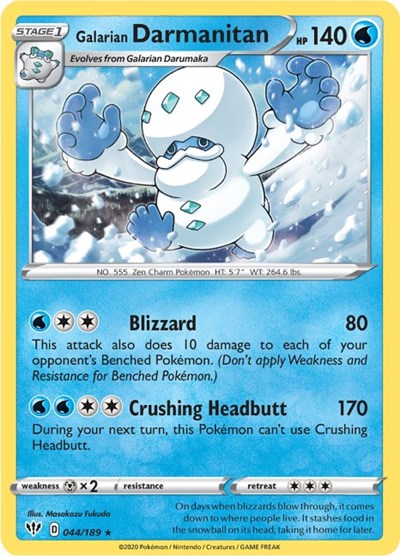 Galarian Darmanitan (44) (SWSH03: Darkness Ablaze) Light Play