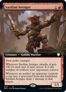 Sardian Avenger (Extended Art) (Commander: The Brothers' War) Light Play