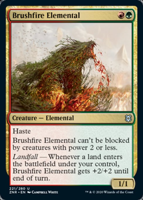 Brushfire Elemental (Zendikar Rising) Light Play