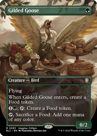 Gilded Goose (Borderless) (Commander: Bloomburrow) Light Play