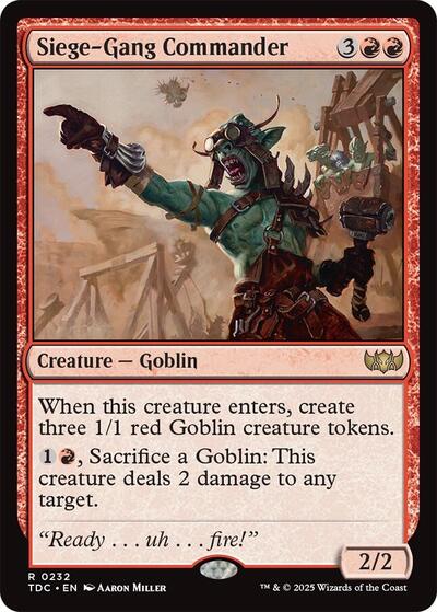 Siege-Gang Commander (Commander: Tarkir: Dragonstorm) Light Play