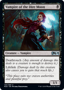 Vampire of the Dire Moon (Magic 2020 Core Set) Light Play