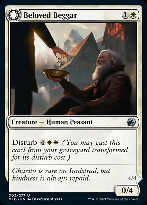 Beloved Beggar / Generous Soul (Innistrad: Midnight Hunt) Light Play Foil