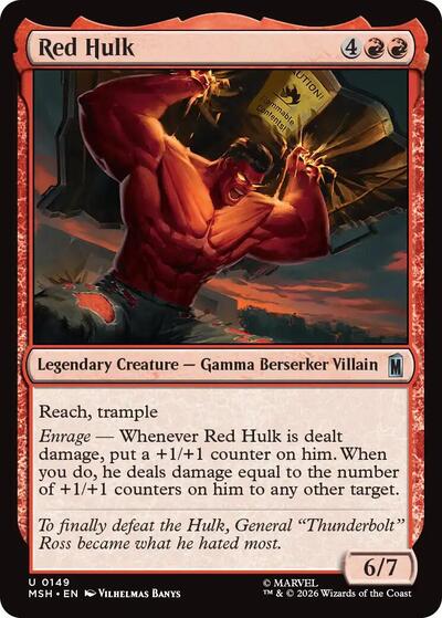 Red Hulk (Marvel Super Heroes) Light Play