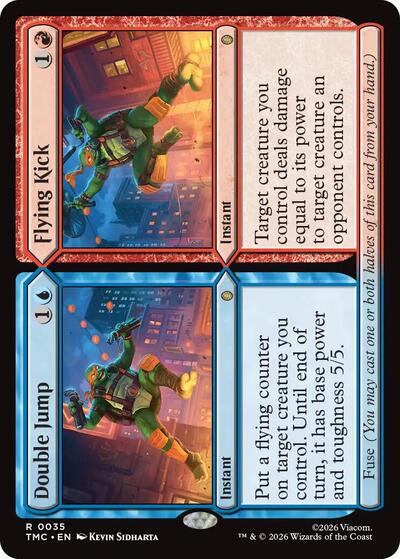 Double Jump / Flying Kick (Commander: Teenage Mutant Ninja Turtles) Light Play