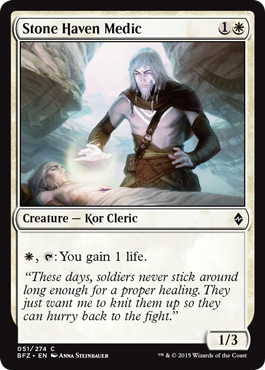 Stone Haven Medic (Battle for Zendikar) Medium Play