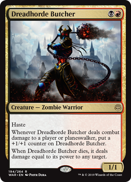 Dreadhorde Butcher (War of the Spark) Light Play