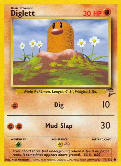 Diglett (Base Set 2) Damaged / Poor
