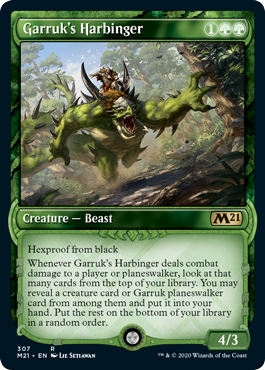 Garruk's Harbinger (Showcase) (Magic 2021 Core Set) Light Play