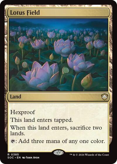Lotus Field (Commander: Secrets of Strixhaven) Light Play