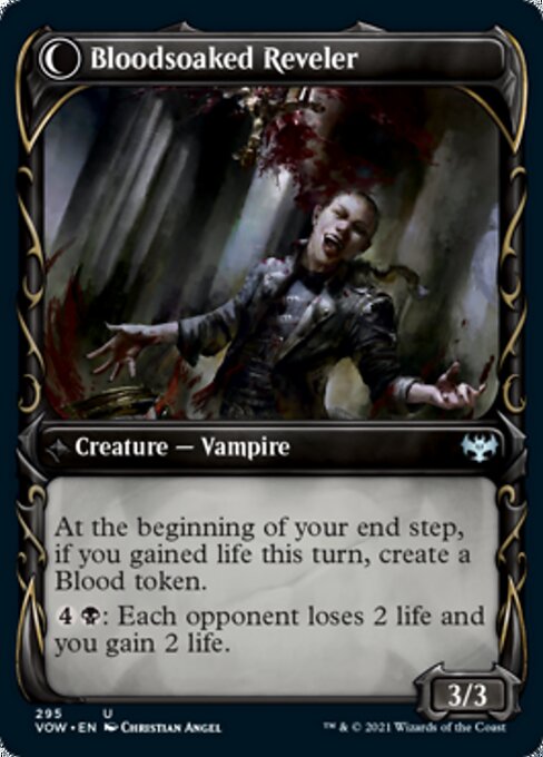 Restless Bloodseeker / Bloodsoaked Reveler (Showcase) (Innistrad: Crimson Vow) Light Play