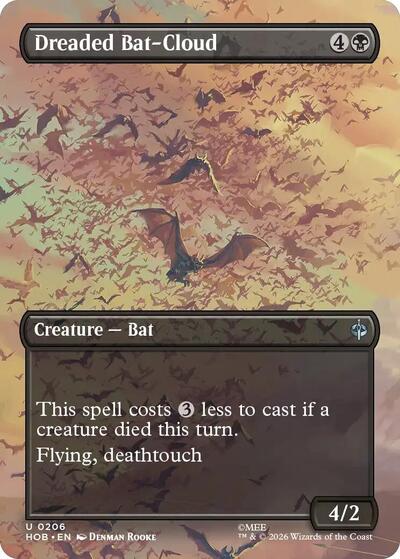 Dreaded Bat-Cloud (Borderless) (The Hobbit) Light Play Foil