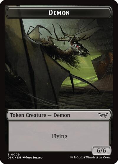 Demon Token (Duskmourn: House of Horror) Light Play