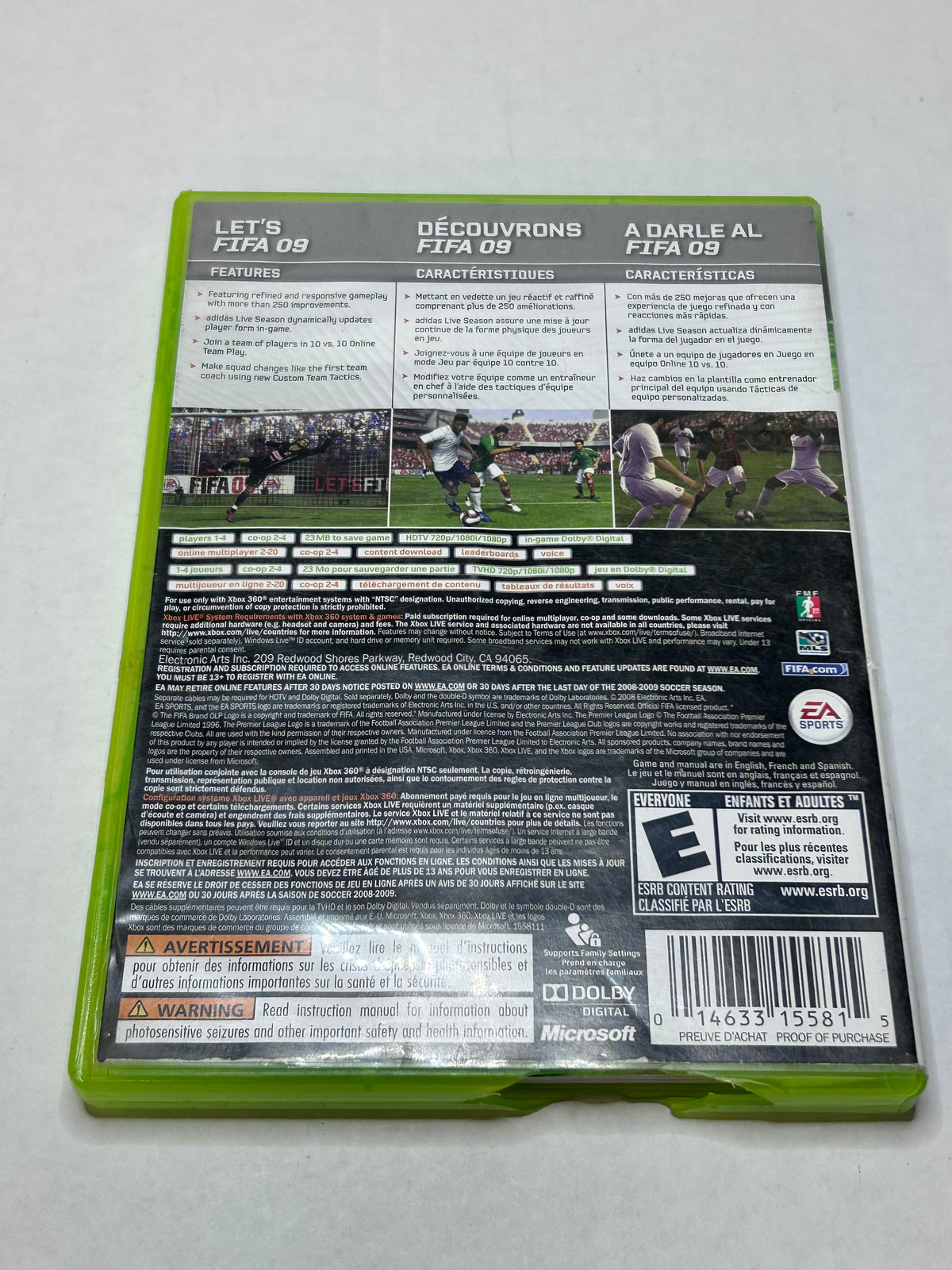 FIFA Soccer 09 (Xbox 360) (CIB)