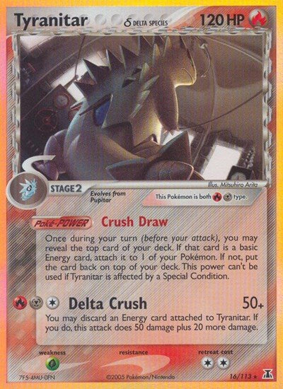 Tyranitar (Delta Species) (Delta Species) Damaged / Poor Reverse Holofoil