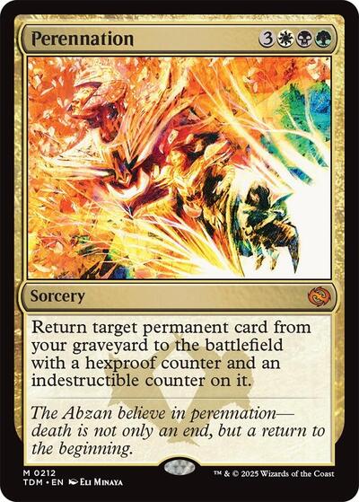Perennation (Tarkir: Dragonstorm) Light Play Foil