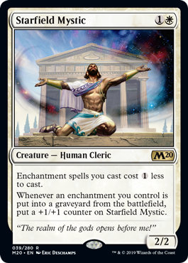 Starfield Mystic (Magic 2020 Core Set) Light Play