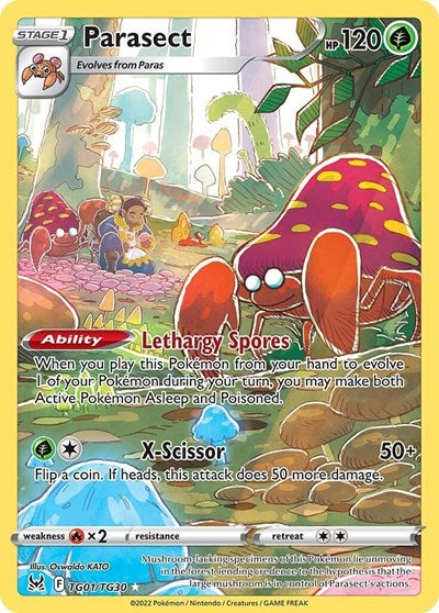 Parasect (SWSH11: Lost Origin Trainer Gallery) Light Play Holofoil