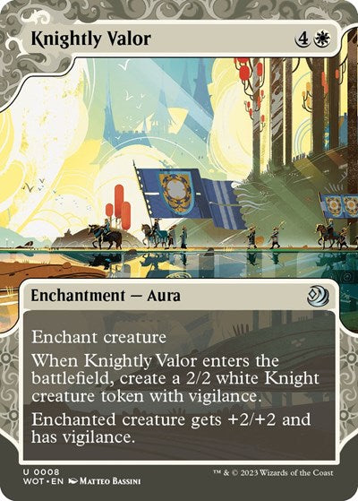 Knightly Valor (Wilds of Eldraine: Enchanting Tales) Light Play
