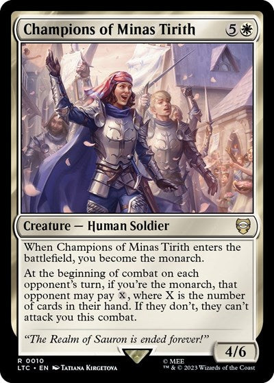 Champions of Minas Tirith (Commander: The Lord of the Rings: Tales of Middle-earth) Light Play