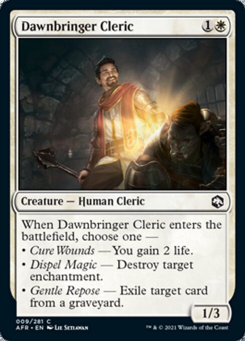 Dawnbringer Cleric (Adventures in the Forgotten Realms) Light Play Foil