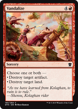 Vandalize (Dragons of Tarkir) Light Play