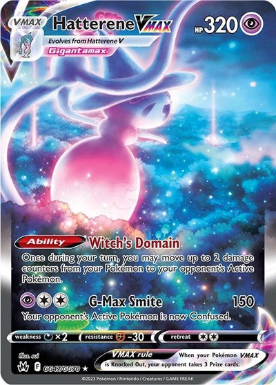 Hatterene VMAX (Crown Zenith: Galarian Gallery) Near Mint Holofoil