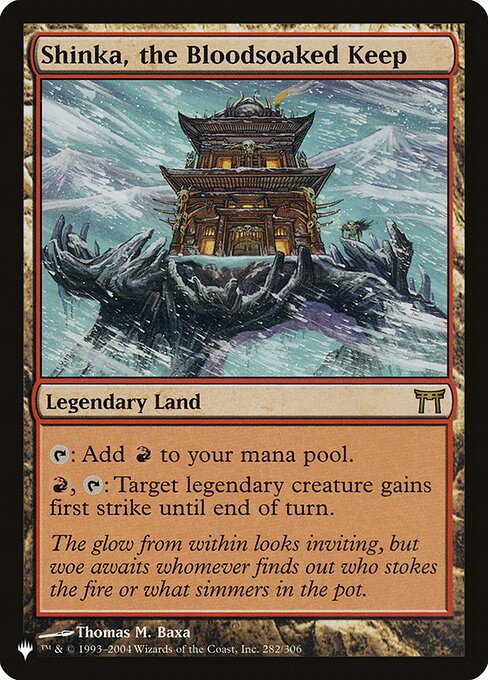 Shinka, the Bloodsoaked Keep (The List) Light Play