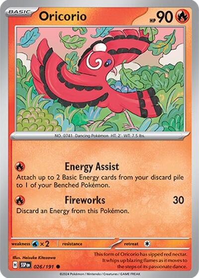 Oricorio - 026 (SV08: Surging Sparks) Light Play