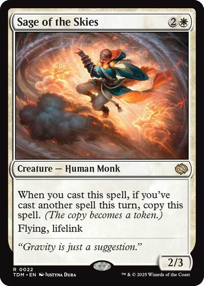 Sage of the Skies (Tarkir: Dragonstorm) Light Play