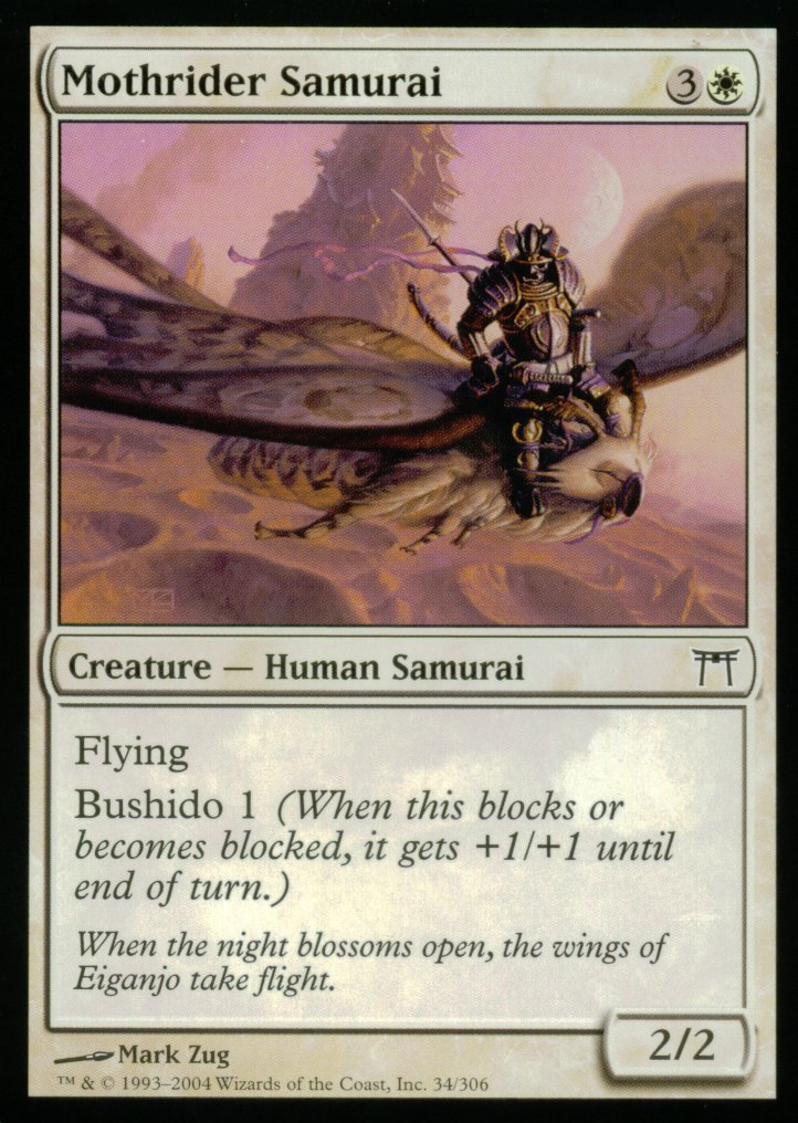 Mothrider Samurai (Champions of Kamigawa) Light Play