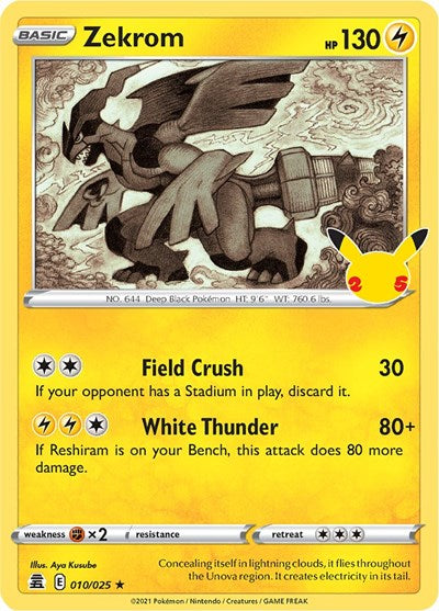 Zekrom (Celebrations) Medium Play Holofoil