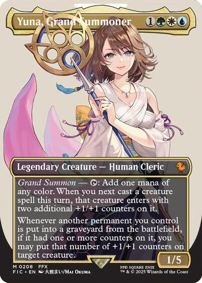 Yuna, Grand Summoner (Borderless) (Commander: FINAL FANTASY) Light Play Foil