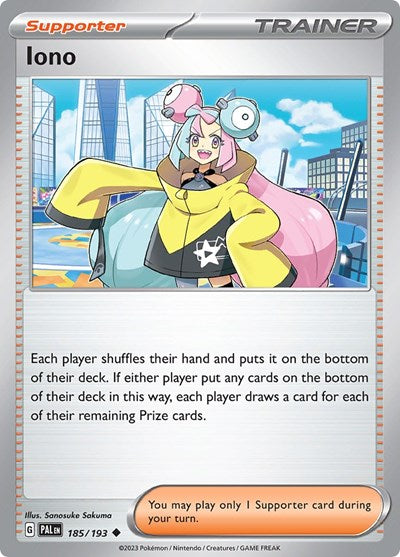 Iono - 185 (SV02: Paldea Evolved) Light Play