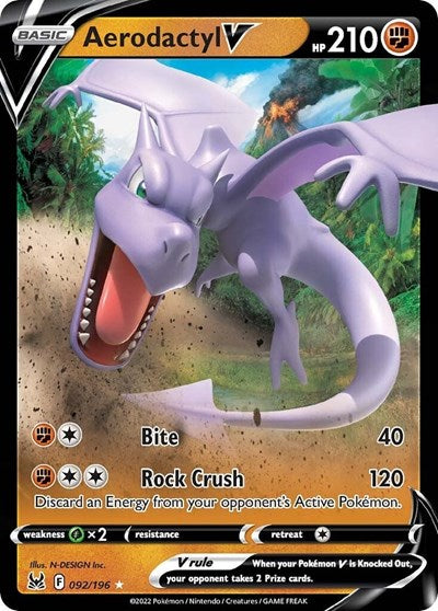 Aerodactyl V (SWSH11: Lost Origin) Near Mint Holofoil