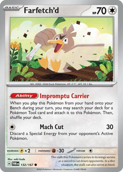 Farfetch'd (SV06: Twilight Masquerade) Light Play Reverse Holofoil