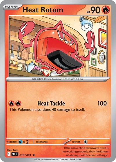 Heat Rotom (SV: Paldean Fates) Light Play Reverse Holofoil