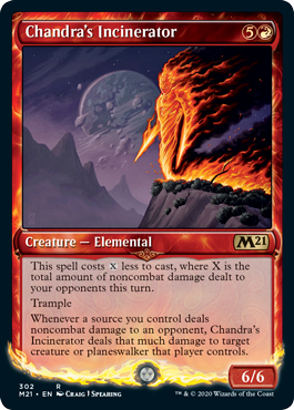 Chandra's Incinerator (Showcase) (Magic 2021 Core Set) Light Play