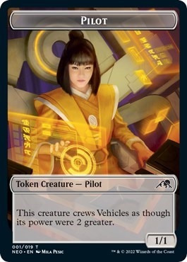 Pilot Token (Kamigawa: Neon Dynasty) Light Play