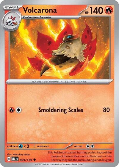 Volcarona (SV09: Journey Together) Light Play Reverse Holofoil