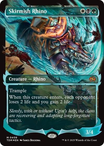 Skirmish Rhino (Showcase) (Tarkir: Dragonstorm) Light Play Foil