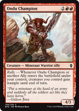 Ondu Champion (Battle for Zendikar) Light Play