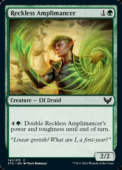 Reckless Amplimancer (Strixhaven) Light Play Foil