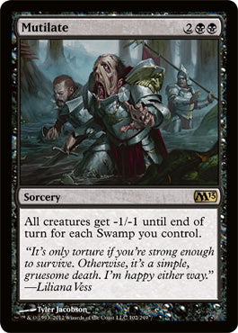 Mutilate (Magic 2013 Core Set) Damaged / Poor Foil