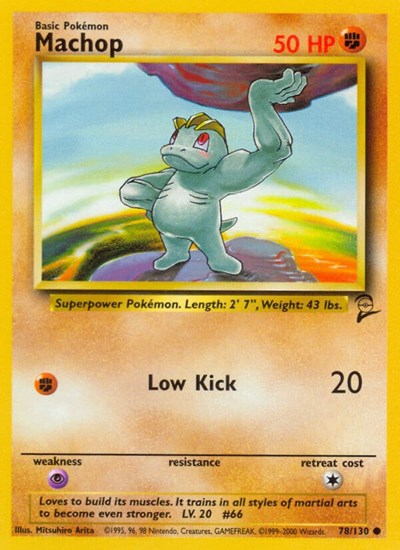 Machop (Base Set 2) Damaged / Poor