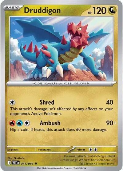 Druddigon (SV: White Flare) Light Play