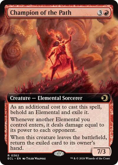 Champion of the Path (Extended Art) (Lorwyn Eclipsed) Light Play