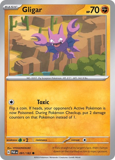 Gligar (Scarlet and Violet: Paradox Rift) Light Play Reverse Holofoil